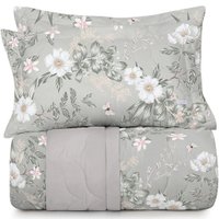 Kit Colcha 3 Pçs Casal Altenburg 300 Fios Apaixonada 100% Algodão 220x250cm Florescência
