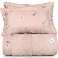 Kit Colcha 3 Pçs Casal Altenburg 300 Fios Apaixonada 100% Algodão 220x250cm Petit Flora