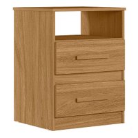Mesa de Cabeceira Apolo 2 Gavetas 46 cm Freijo Moval