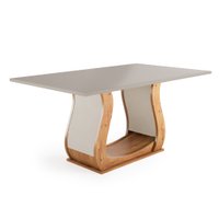Mesa para Sala de Jantar Veneto 1,60m Viero - Madeirado/Off White