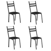 Conjunto Com 4 Cadeiras Leia Artefamol - Preto