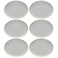 Kit 6 Pratos De Sobremesa 21,5cm Melamina Class Cinza Wolff Cozinha Servir Entrada Petiscos