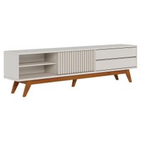 Rack Bancada Tv 75 Pol 200 cm Veneza Off White Matte Colibri