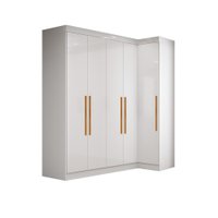 Guarda Roupas Modulado de Canto Madrid c/ 5 Portas e 2 Gavetas Maxel