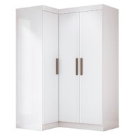 Guarda Roupas Modulado de Canto Madrid com 3 Portas Maxel - Branco