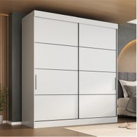 Guarda Roupas Casal 2 Portas de Correr 2 Gavetas Ruby Maxel - Branco