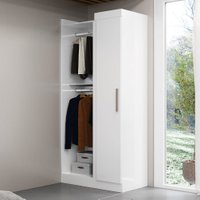 Modulo de Guarda Roupas Canto Para Quarto Madrid Maxel - Branco