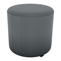 Puff Redondo Decorativo Copenhage 43x43 cm Veludo Cinza Milani Store