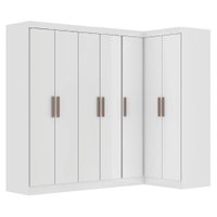 Guarda Roupas Modulado de Canto Madrid com 7 Portas Branco Maxel