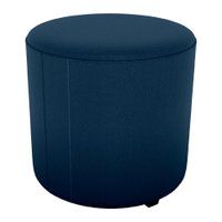 Puff Redondo Decorativo Copenhage 43x43 cm Veludo Azul Milani Store