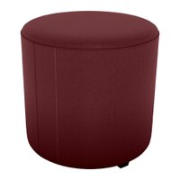 Puff Redondo Decorativo Copenhage 43x43 cm Veludo Vermelho Milani Store