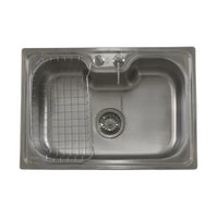 Pia Cuba de Cozinha 60x42 Aço Inox 304 com Kit Completo Dispenser Válvula e Cesto Aramado