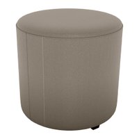 Puff Redondo Decorativo Copenhage 43x43 cm Veludo Marrom Claro Milani Store