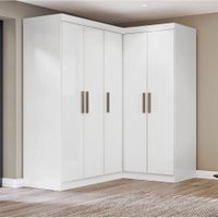 Guarda Roupas Modulado de Canto Madrid com 5 Portas Maxel - Branco