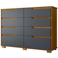 Comoda Georgia 8 Gavetas 147 cm Moval Freijo Cinza