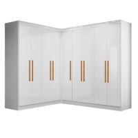 Guarda Roupas Modulado de Canto Madrid com 9 Portas Maxel - Branco