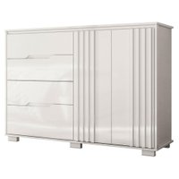 Comoda Texas 4 Gavetas 2 Portas 147 cm Branco Moval