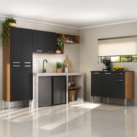Armário de Cozinha Compacta Modulada Versatile Multimóveis MP2302 c/ Balcão e Paneleiro