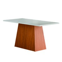 Mesa Sala de Jantar 1,60m Trento Madeirado/Off White Dobuê