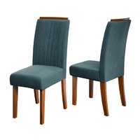 Conjunto de 2 Cadeiras Estofada Sala de Jantar Grécia Dobuê