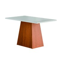 Mesa Sala de Jantar 1,36m Trento Madeirado/Off White Dobuê
