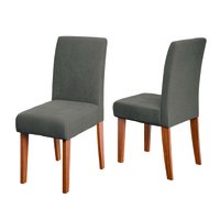 Conjunto 2 Cadeiras Estofada Sala de Jantar Trieste Dobuê - Madeirado/Mascavo