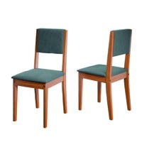Conjunto 2 Cadeiras Estofada Sala de Jantar Trento Dobuê
