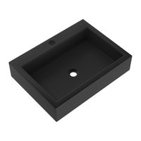 Cuba Sobrepor Banheiro Retangular 49,2x10x36,7cm Multimóveis CR10148 Preto