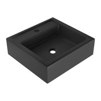 Cuba Sobrepor Banheiro Retangular 40x12x38cm Multimóveis CR10146 Preto