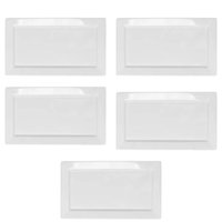 Jogo 5 Travessas Bandeja Rasa Melamina Branca 35x20cm Servir Restaurante Buffet Wolff