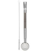 Bomba de Chimarrão Mil Furos 24cm Inox Artesanal Com Gravaçã