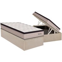 Conjunto Box Baú Solteiro: Colchão Molas Orthoflex Ensacadas Memory HP + Base CRC Suede Clean (88x188)