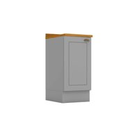 Gabinete de Cozinha Modulado Balcão c/ Tampo Americana c/ 1 Porta 40cm Cinza - Henn