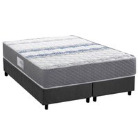 Conjunto Box Queen: Colchão Espuma Herval D60 / AG65 Timeless + Base CRC Suede Gray (158x198)