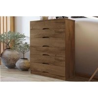 Cômoda de Quarto Sevilha c/ 6 Gavetas Braúna - Europa