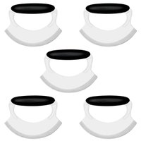 Kit 5 Cortadores de Pizza 16,5cm Inox Brinox Pizzaria Massas Fatiador Manual Precision