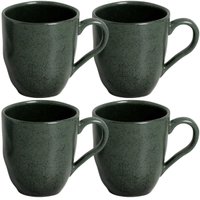 Jogo de 4 Canecas Arauco 273ml Verde Xícara de Chá Cerâmica Porto Brasil