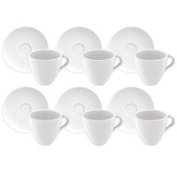 Kit Xícaras de Café Expresso e Pires Tramontina Paola em Porcelana 95ml 12 Peças