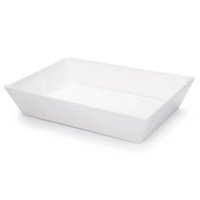 Kit 12 Travessas Brancas 4L Melamina para Servir Buffet Restaurante Profissional Haus Concept