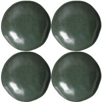 Kit 4 Pratos Fundos Orgânico 21cm Cerâmica Verde 600ml Arauco Porto Brasil