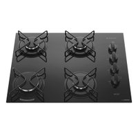 Cooktop 4 Bocas Atlas Milão Mega Chama a Gás Preto Bivolt