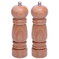 Kit 2 Moedores de Sal Pimenta Nature 5x17cm Bambu Lyor Triturador Temperos Condimentos Cozinha