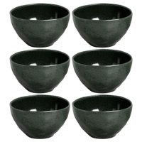 Conjunto 6 Bowls 558ml Orgânicos Verde Cerâmica Arauco Porto Brasil Tigela Servir