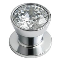 Kit 24 Puxadores 3cm Gavetas Porta de Armários Móveis Ponto de Luz Redondo Cromado Trend