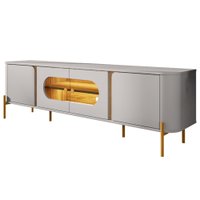 Rack Bancada Tv 75 Pol Organico 180 cm Juquehy Off White Cinamomo BECHARA