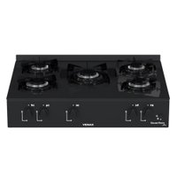Fogao de Mesa 5 Bocas Venax Grand Petit Line Preto Gas Glp