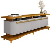 Rack Bancada Tv 75 Pol 180 cm Guarapari Naturalle Off White BECHARA
