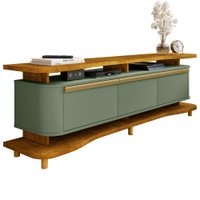 Rack Bancada Tv 75 Pol 180 cm Guarapari Naturalle Pistache BECHARA