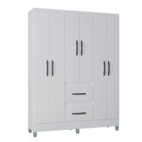 Guarda Roupa Poquema Capri 6 portas 2 gavetas