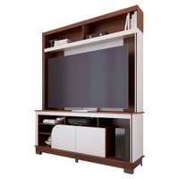 Estante Home Tv 65 Pol 2 Portas 160 cm Belaya Nogueira Real Off White Matte Colibri
